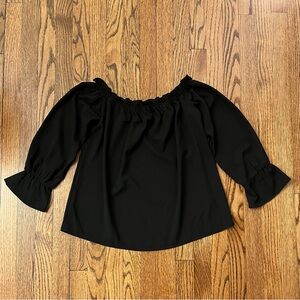 Lulu's Black Off-Shoulder Blouse
